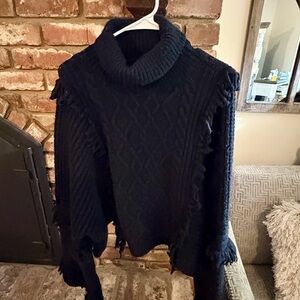 Boohoo Black Textured Cowl Neck Sweater